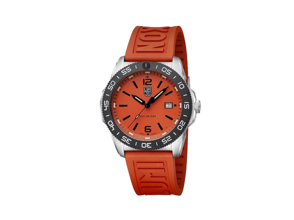 Luminox Sea Pacific Diver Quartz Uhr, Orange, 44 mm, Tag, 20 atm, XS.3129