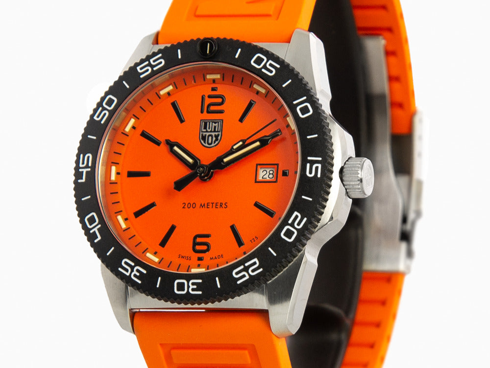 Luminox Sea Pacific Diver Quartz Uhr, Orange, 44 mm, Tag, 20 atm, XS.3129