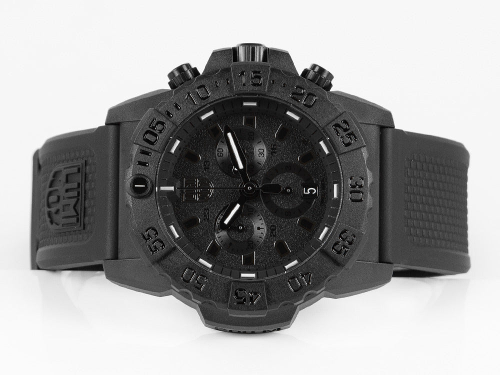 Luminox Sea Navy Seal Chronograph 3580 Serie Quartz Uhr, Schwarz, XS.3581.BO