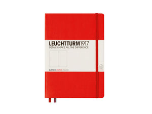 Leuchtturm1917 Hardcover Notizbuch, A5, Blanko, Rot, 249 Seiten, 309141