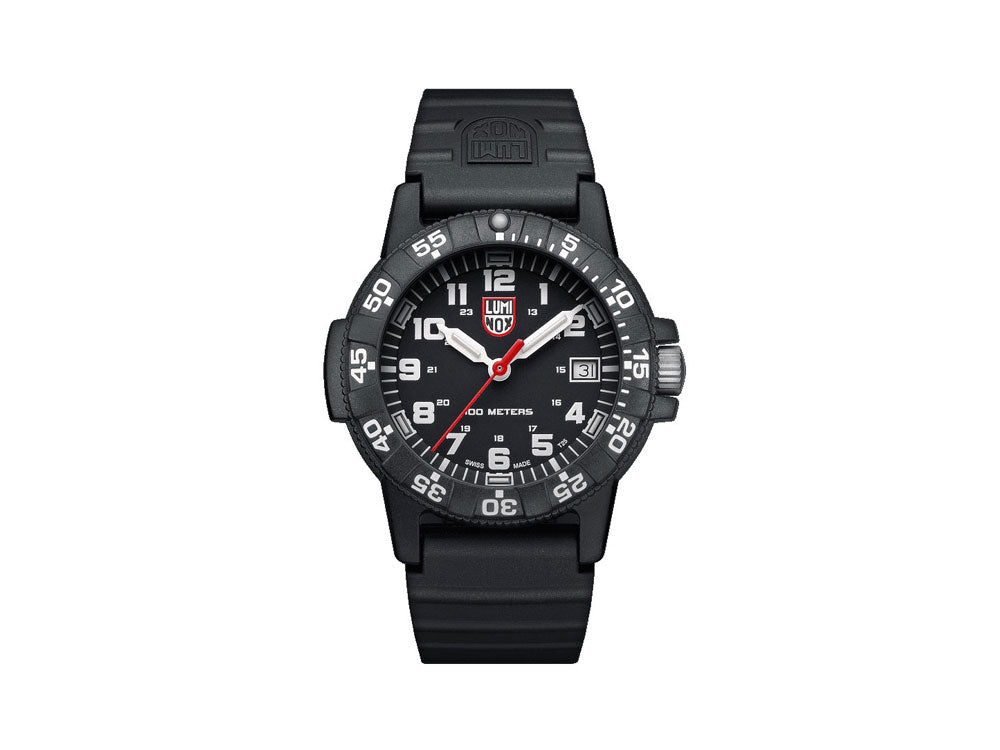 Luminox Leatherback Sea Turtle Quartz Uhr, Schwarz, Kohlenstoff, 39mm, 10 atm
