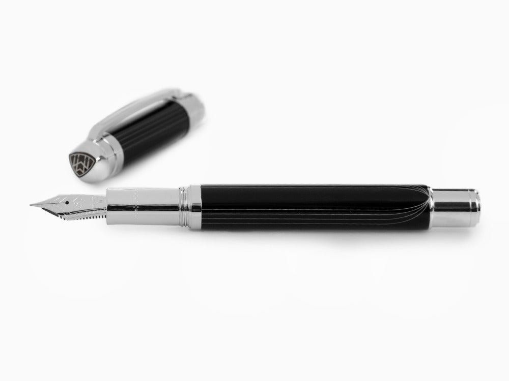 Maybach The Peak I Lustrous Midnight Füllfeder Platinierte, Schwarz