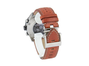 Montblanc TimeWalker Automatik Uhr, MB 25.10, 43 mm, Weiss, Lederband, 118488