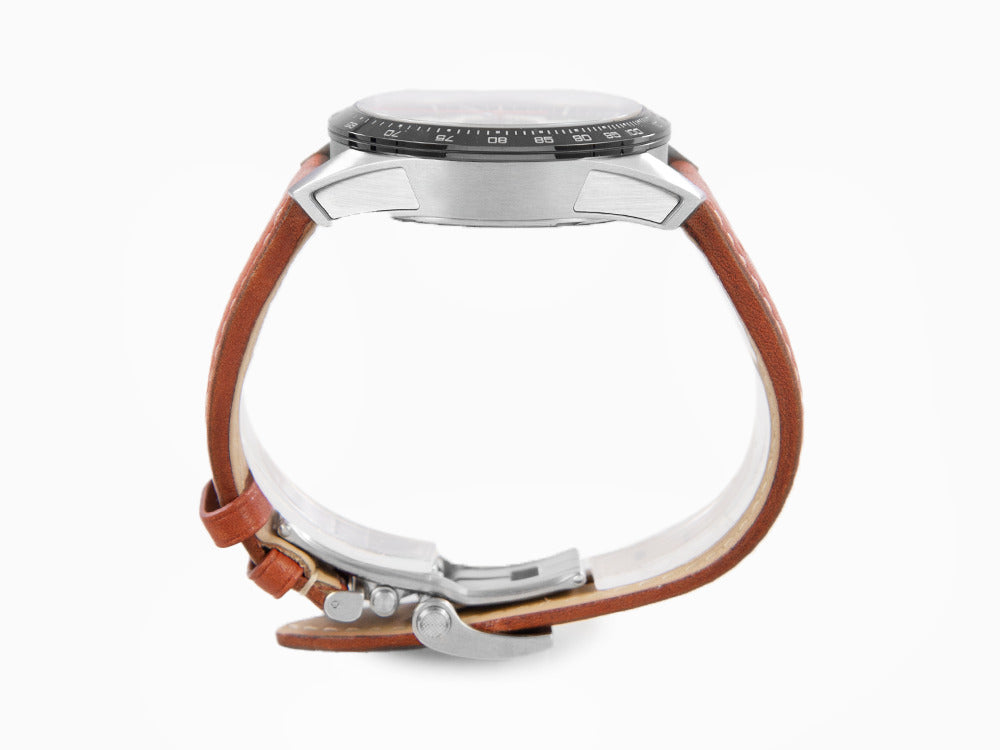 Montblanc TimeWalker Automatik Uhr, MB 25.10, 43 mm, Weiss, Lederband, 118488