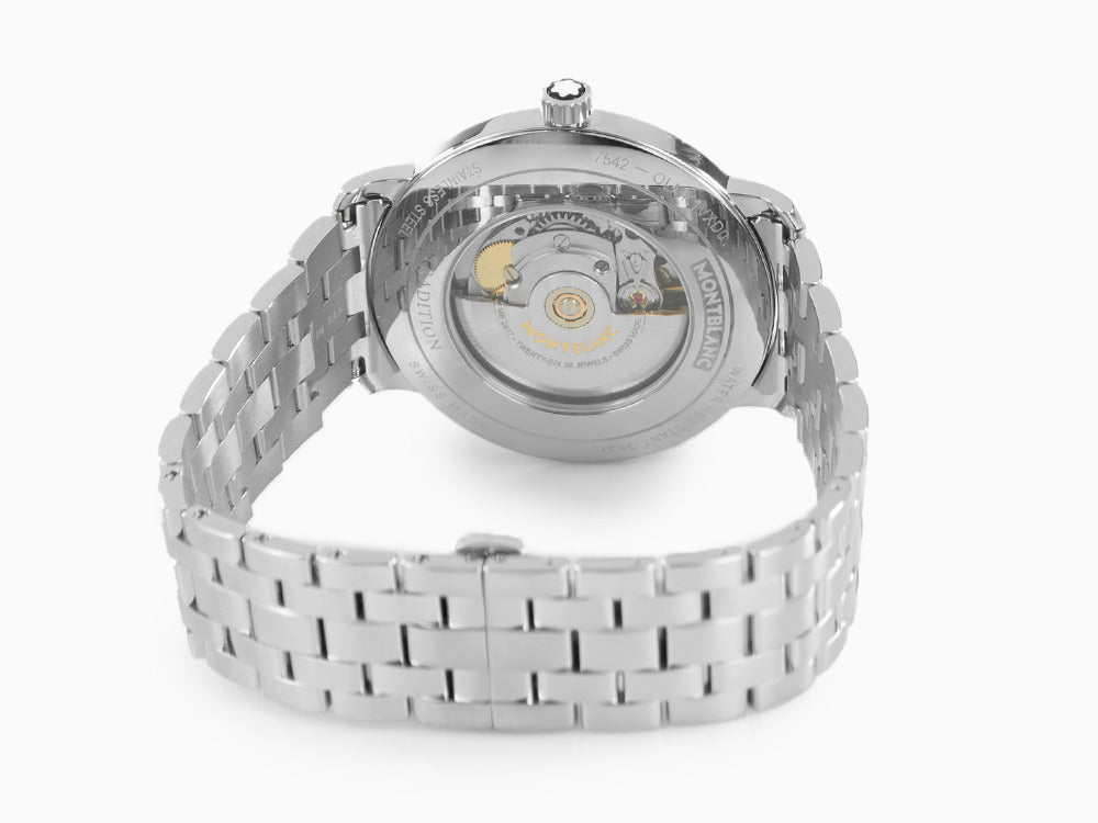 Montblanc Tradition Automatik Uhr, Silber, 40 mm, Stahlband, 127770