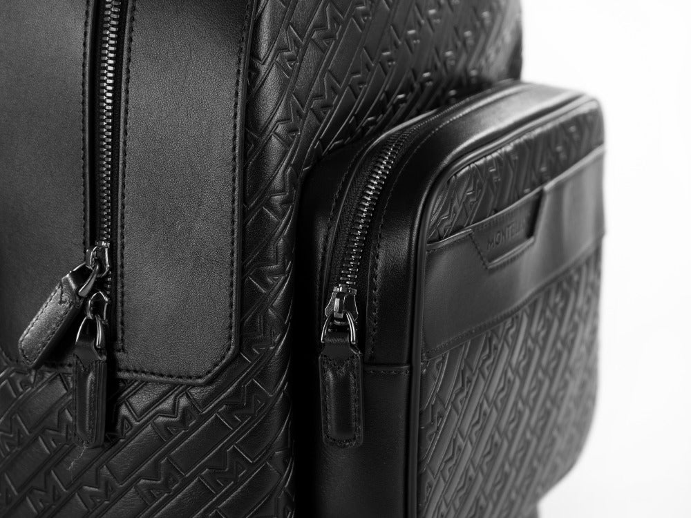 Montblanc M Gram 4810 Rucksack, Leder, Leder, Schwarz, 128618