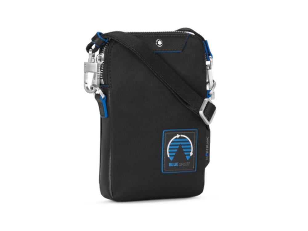 Montblanc Blue Spirit Herrentasche, Nylon, Textil, Schwarz, 129079