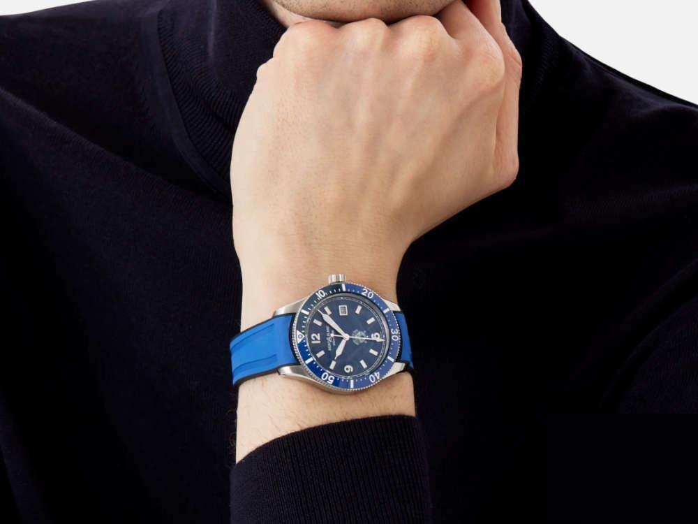 Montblanc 1858 Iced Sea Automatik Uhr, Keramisch, Blau, 41 mm  