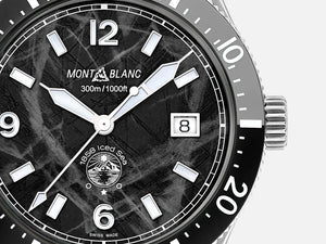 Montblanc 1858 Iced Sea Automatik Uhr, Keramisch, Schwarz, 41 mm, 129371