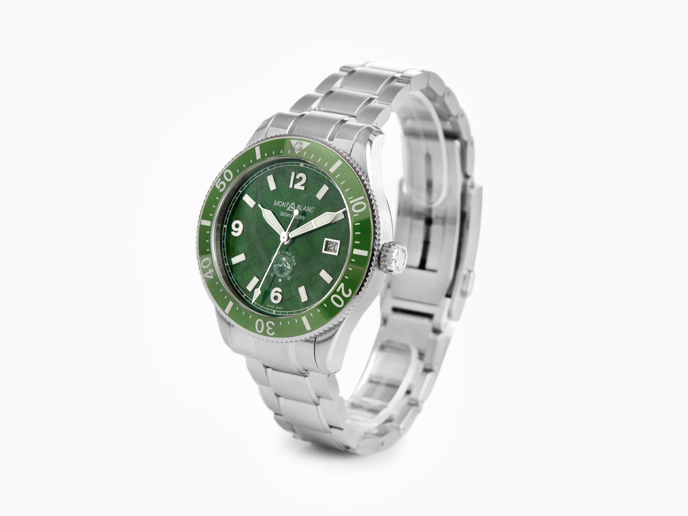 Montblanc 1858 Iced Sea Automatik Uhr, Keramisch, Grün, 41 mm, 129373