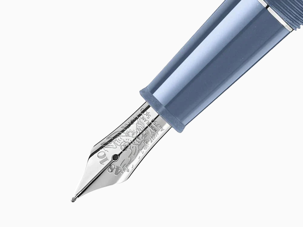 Montblanc Meisterstück Glacier Doué Füllfederhalter, Blau, 129403