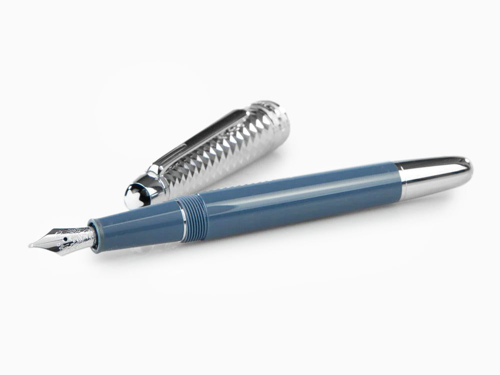 Montblanc Meisterstück Glacier Doué Füllfederhalter, Blau, 129403