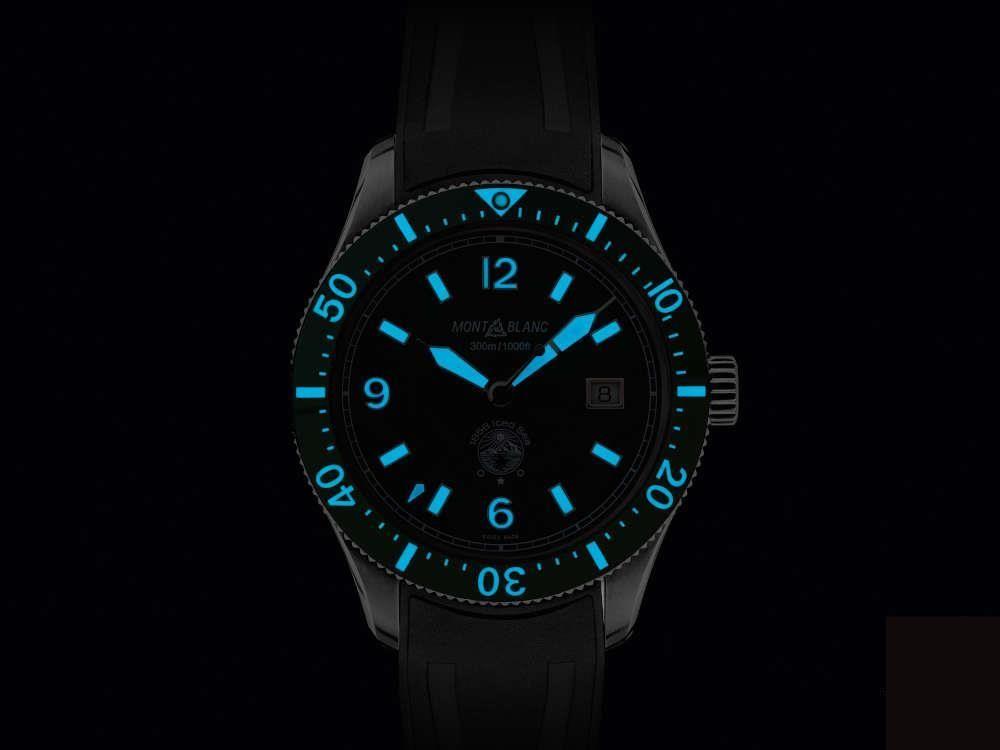 Montblanc 1858 Iced Sea Automatik Uhr, Keramisch, Grün, 41 mm, 129765