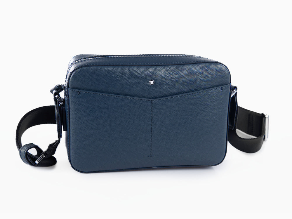 Montblanc Sartorial Herrentasche, Leder, Blau, Der Reißverschluss, 130102