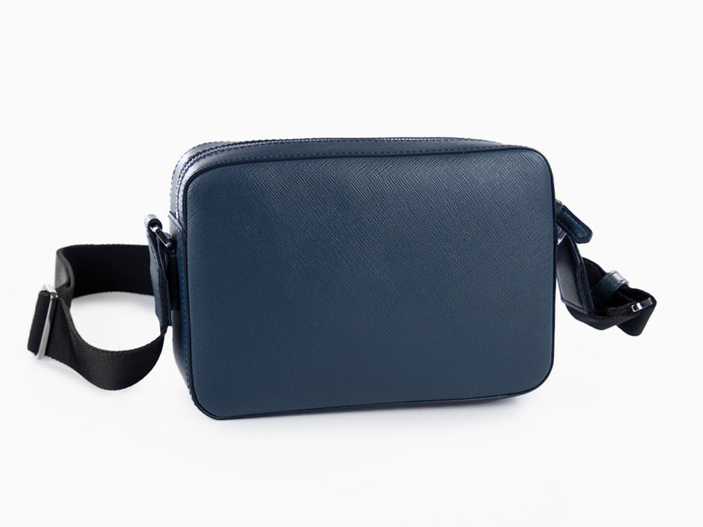 Montblanc Sartorial Herrentasche, Leder, Blau, Der Reißverschluss, 130102