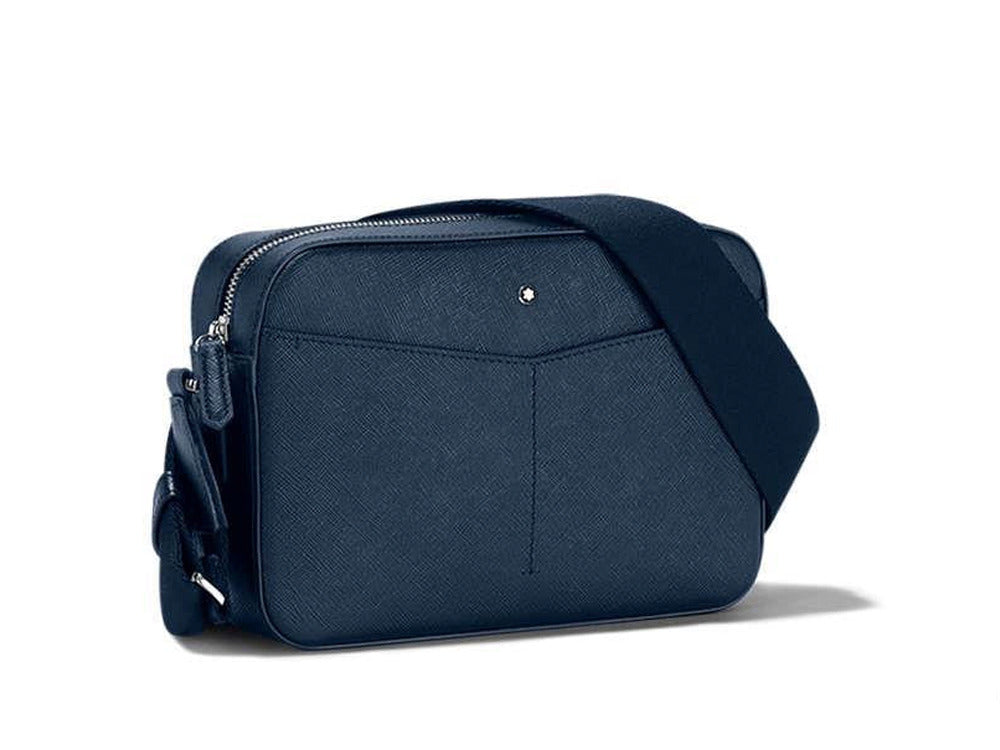 Montblanc Sartorial Herrentasche, Leder, Blau, Der Reißverschluss, 130102