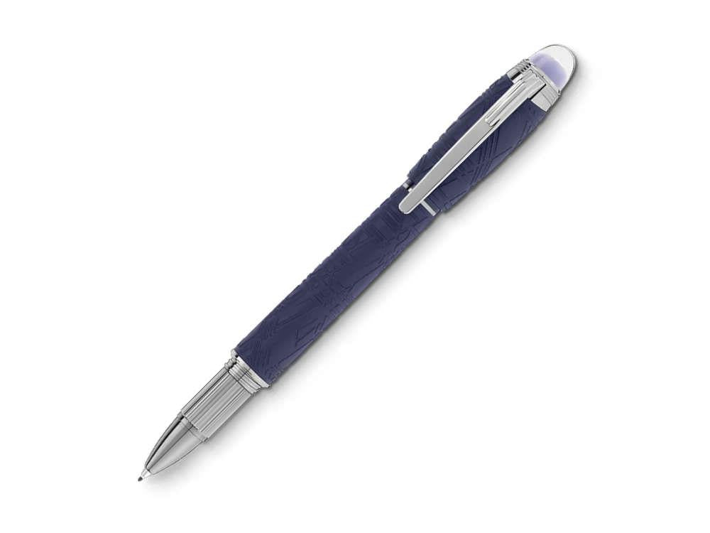 Montblanc StarWalker SpaceBlue Resin Fineliner, Blau, Ruthenium Akzenten, 130212