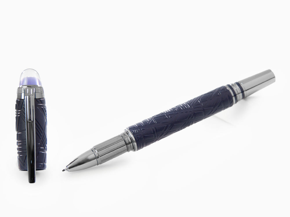 Montblanc StarWalker SpaceBlue Resin Fineliner, Blau, Ruthenium Akzenten, 130212