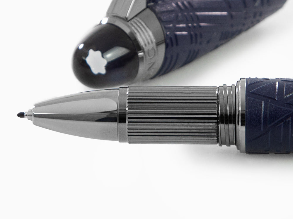 Montblanc StarWalker SpaceBlue Resin Fineliner, Blau, Ruthenium Akzenten, 130212