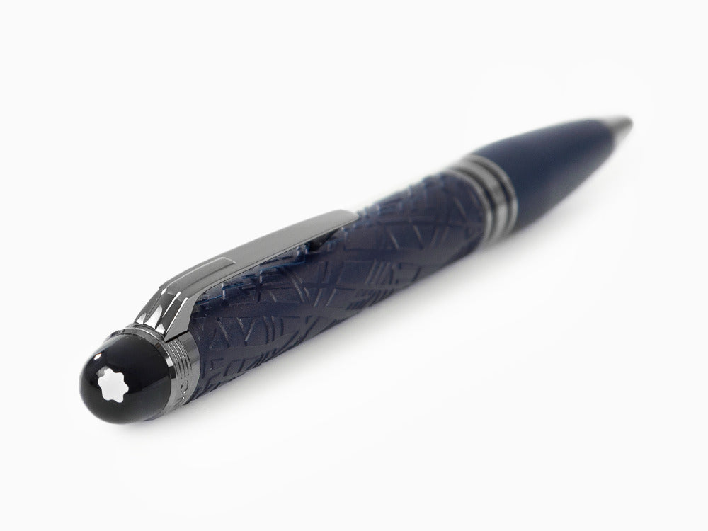 Montblanc StarWalker SpaceBlue Resin Kugelschreiber, Ruthenium Akzenten, 130213