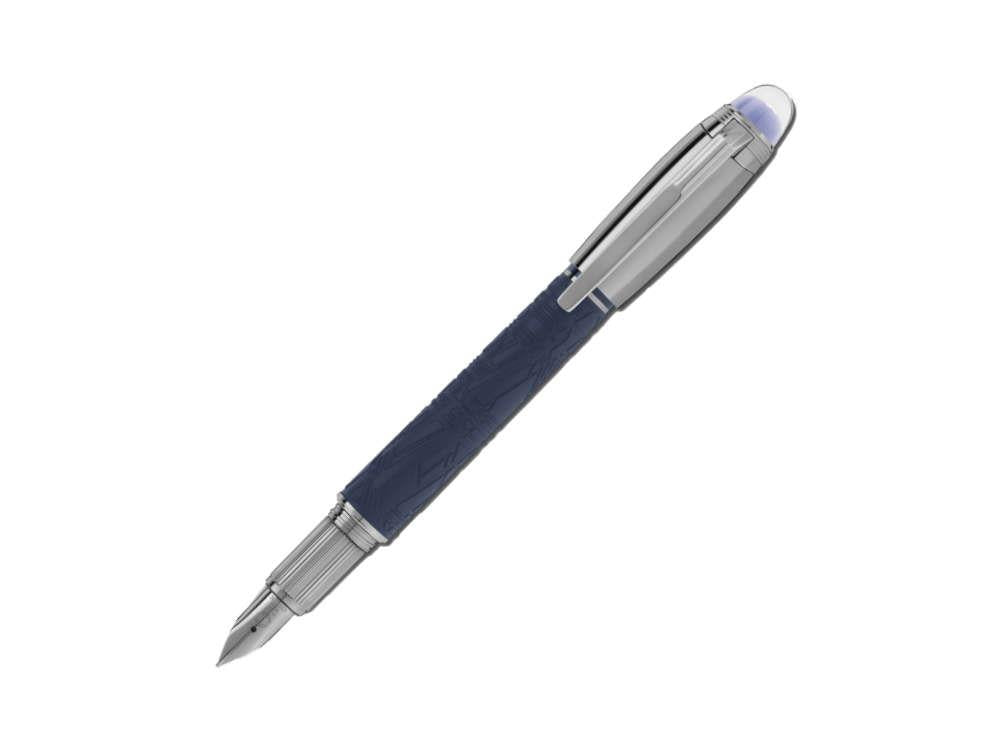 Montblanc StarWalker SpaceBlue Doué Füllfederhalter, Ruthenium, 130215