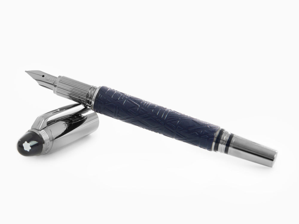 Montblanc StarWalker SpaceBlue Doué Füllfederhalter, Ruthenium, 130215