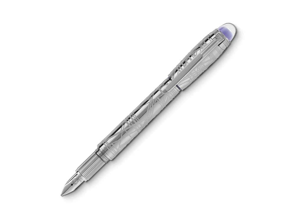 Montblanc StarWalker SpaceBlue Metal Füllfederhalter, Ruthenium, 130219