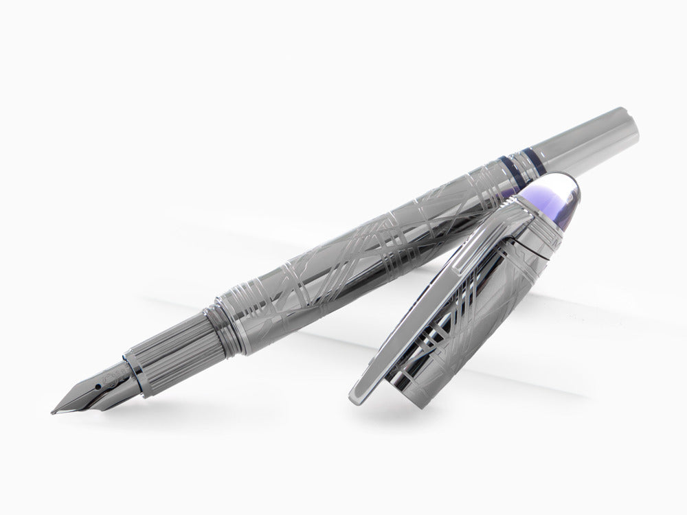 Montblanc StarWalker SpaceBlue Metal Füllfederhalter, Ruthenium, 130219