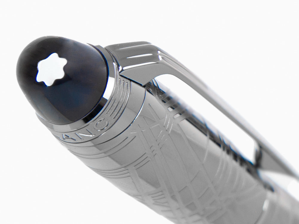 Montblanc StarWalker SpaceBlue Metal Füllfederhalter, Ruthenium, 130219