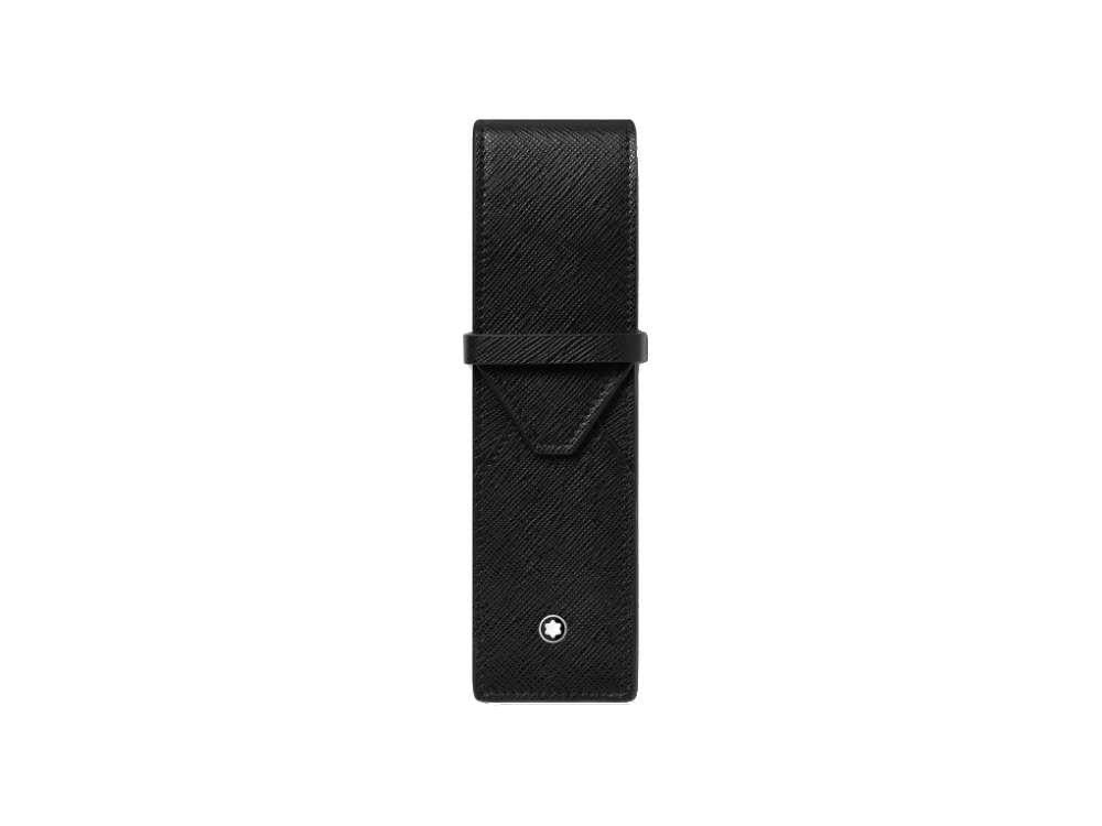 Montblanc Sartorial Etui, 2 Schreibgeräte, Leder, Klappe, Schwarz, 130751