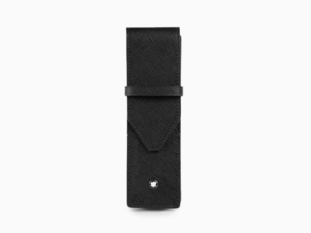 Montblanc Sartorial Etui, 2 Schreibgeräte, Leder, Klappe, Schwarz, 130751