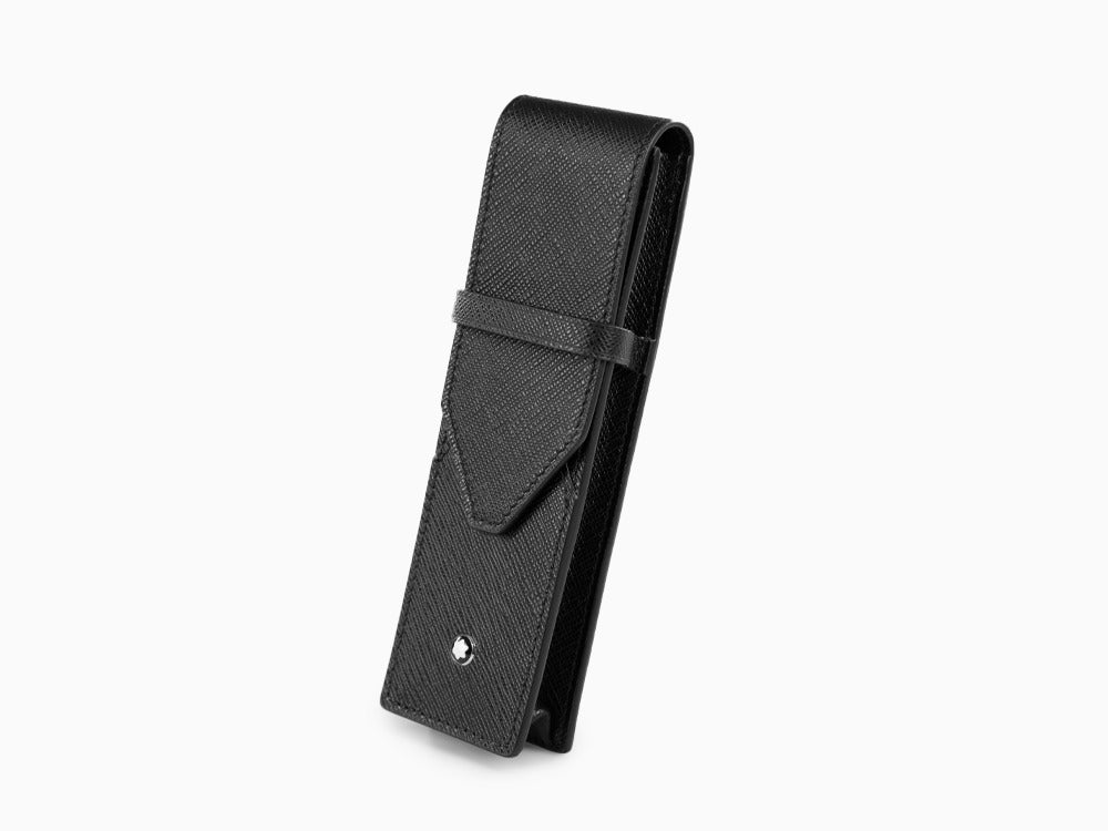 Montblanc Sartorial Etui, 2 Schreibgeräte, Leder, Klappe, Schwarz, 130751