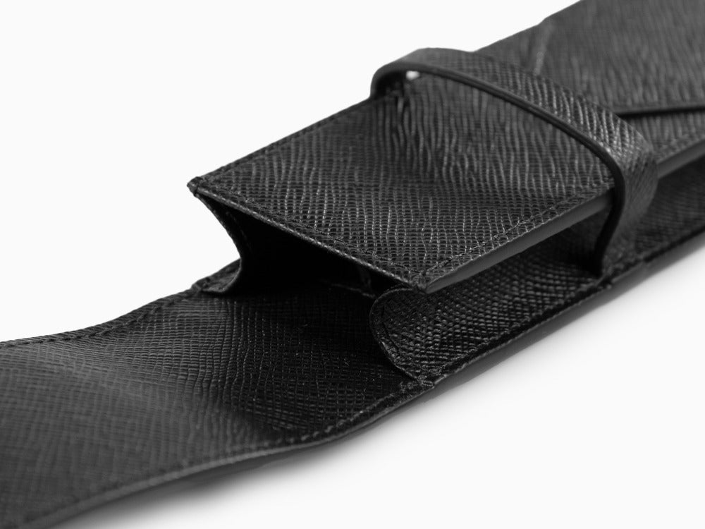 Montblanc Sartorial Etui, 2 Schreibgeräte, Leder, Klappe, Schwarz, 130751