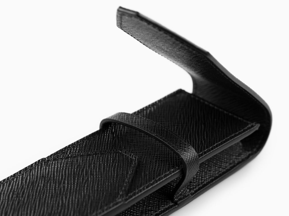 Montblanc Sartorial Etui, 2 Schreibgeräte, Leder, Klappe, Schwarz, 130751