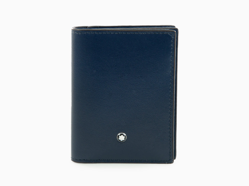 Montblanc Meisterstück Brieftasche, Blau, Leder, Karten, Klappe, 131693