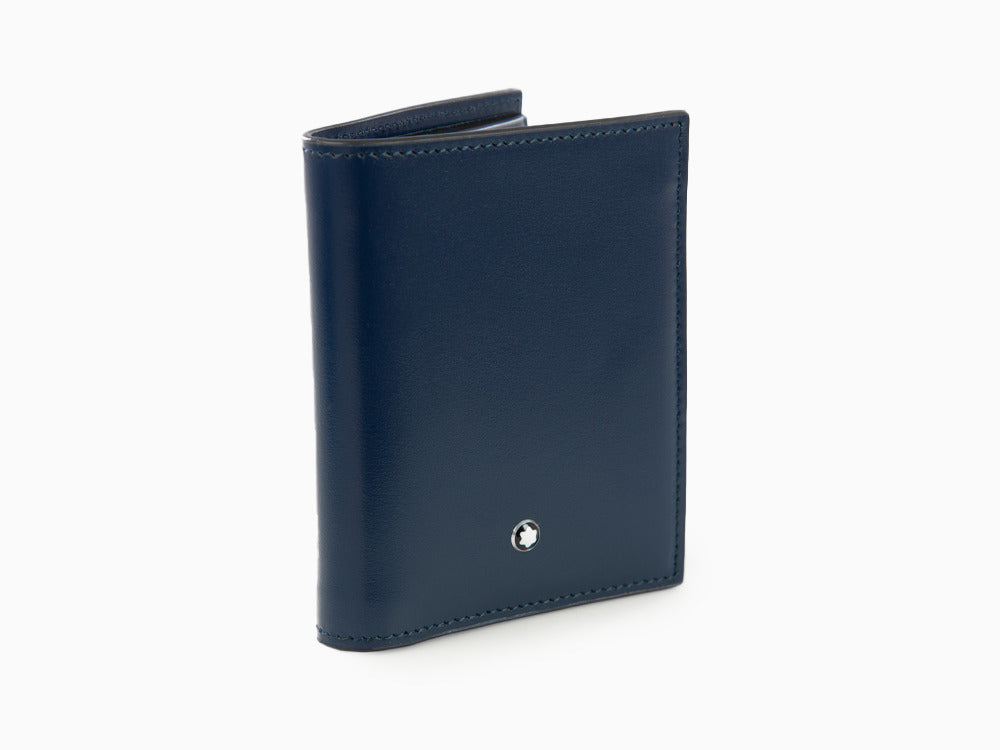 Montblanc Meisterstück Brieftasche, Blau, Leder, 6 Karten, 131695