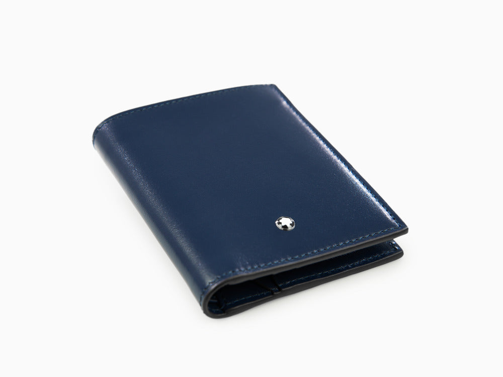 Montblanc Meisterstück Brieftasche, Blau, Leder, 6 Karten, 131695
