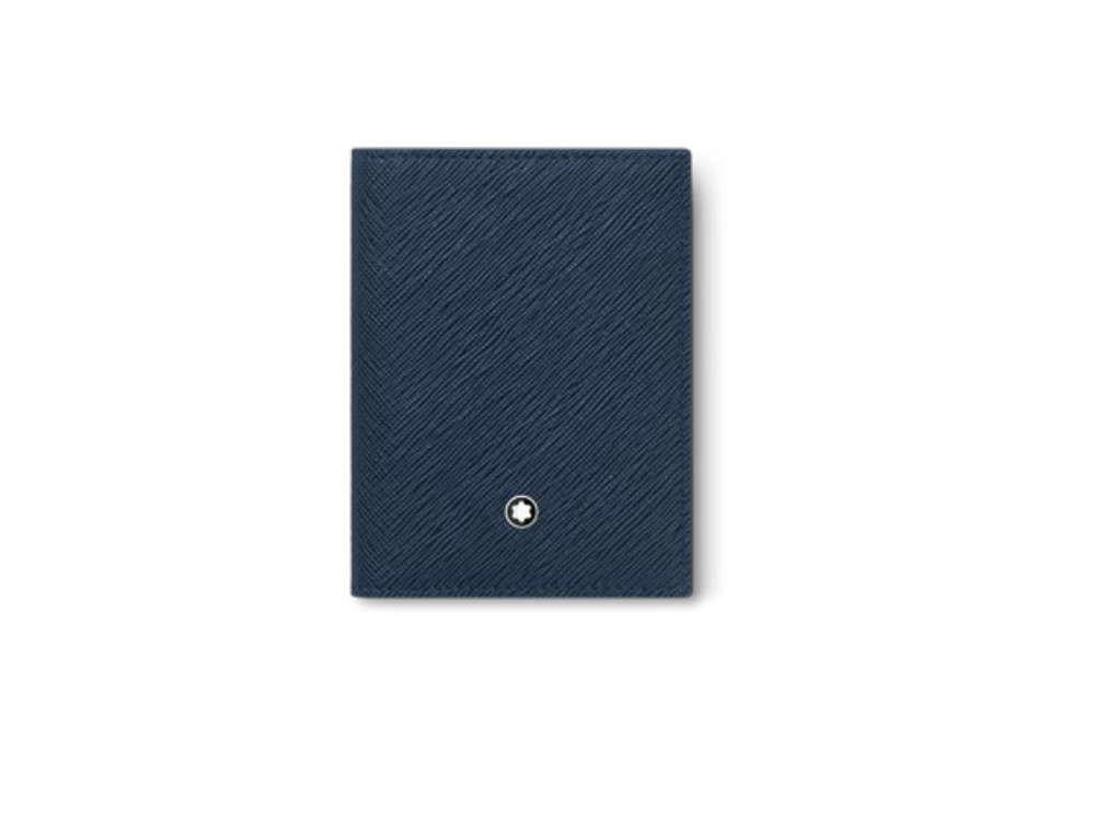 Montblanc Sartorial Kartenetuis, Leder, Blau, 4 Karten, 131723  