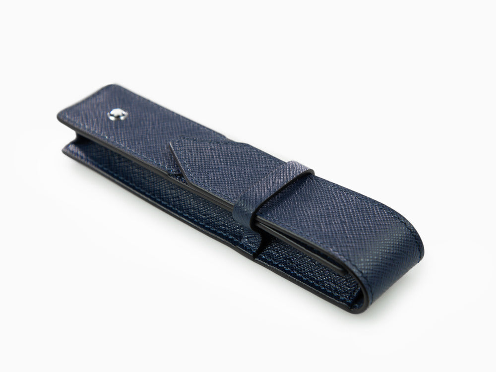 Montblanc Sartorial Etui, 1 Schreibgerät , Leder, Blau, 131740