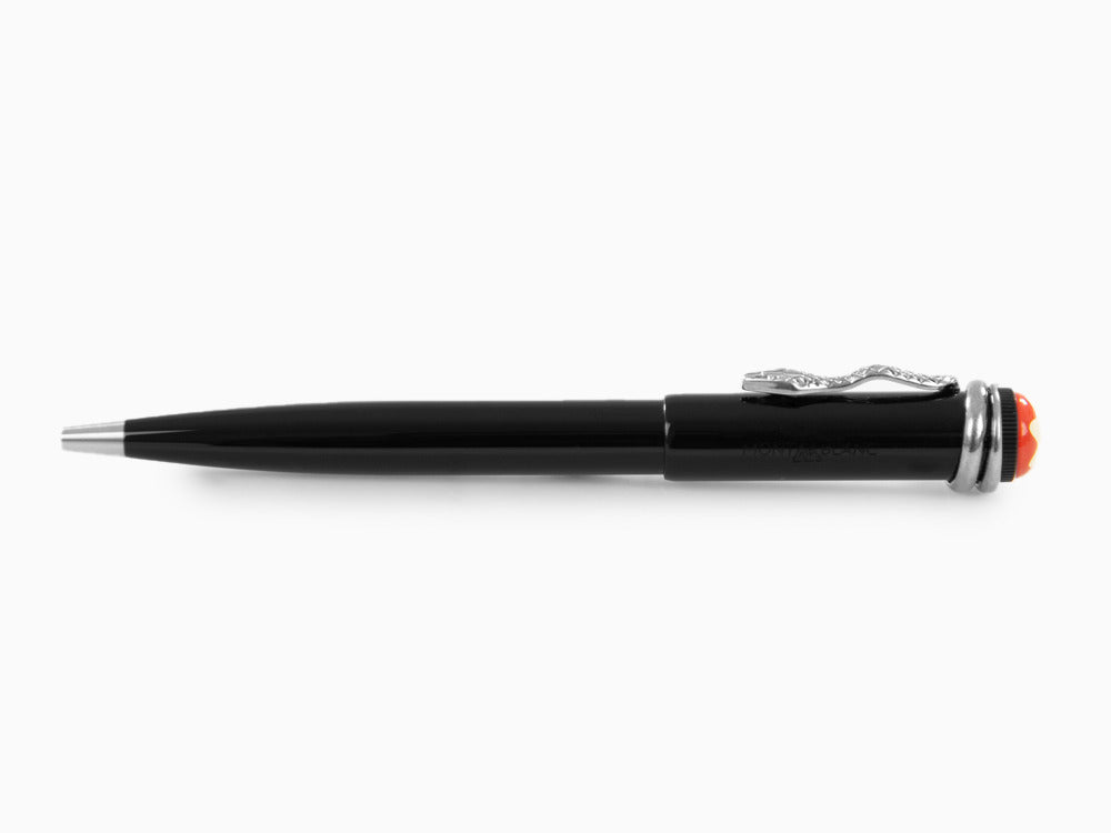 Montblanc Heritage Rouge & Noir Kugelschreiber, Platinierte Beschläge, 132110