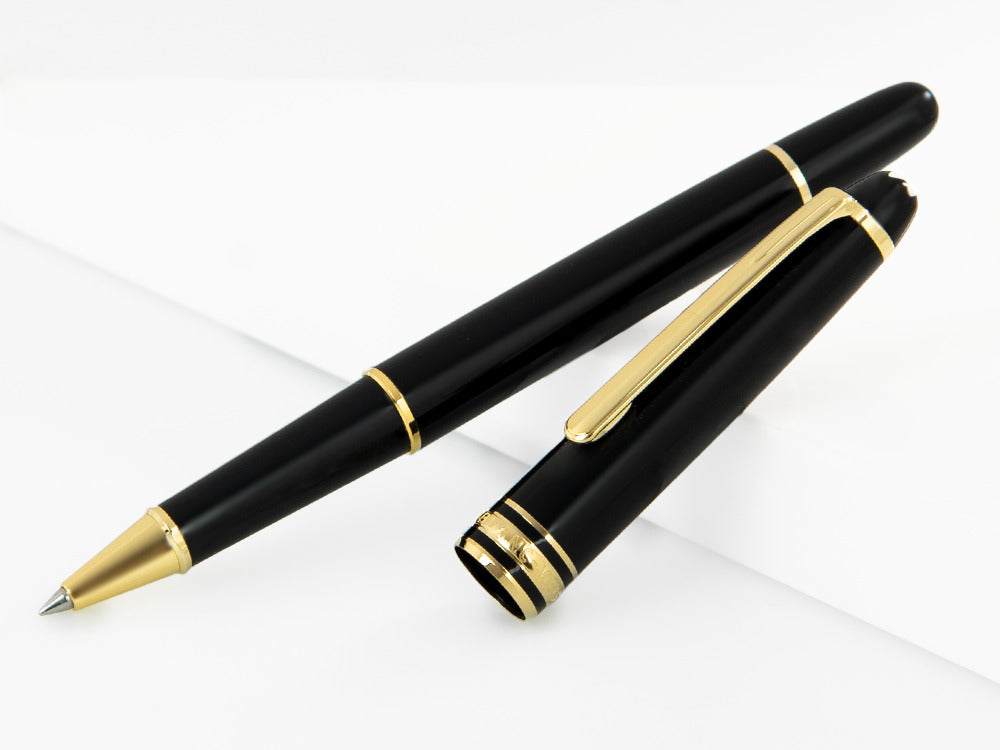 Montblanc Meisterstück Classique Roller, Vergoldete Beschläge, Schwarz, 132457