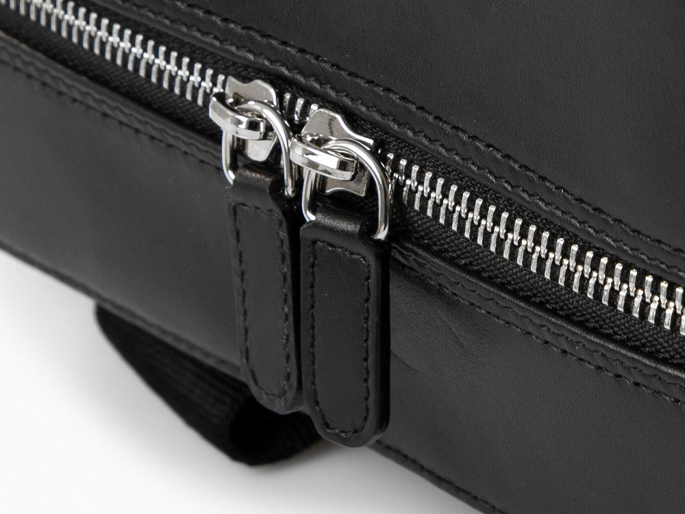 Montegrappa Signet Series Rucksack, Leder, Schwarz, Laptop-Fach, IC00BP00