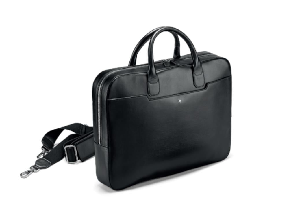 Montegrappa Laptop Bag Signet Series, Leder, Schwarz, IC00LB03