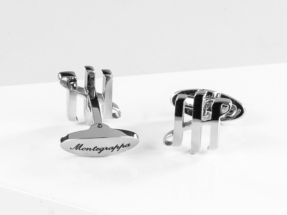 Montegrappa Ambigram Manschettenknöpfe, Edelstahl, IDA2CLS0