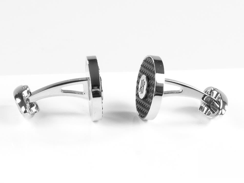 Montegrappa Clou Ambigram Manschettenknöpfe, Edelstahl. IP Black, IDA3CLSB