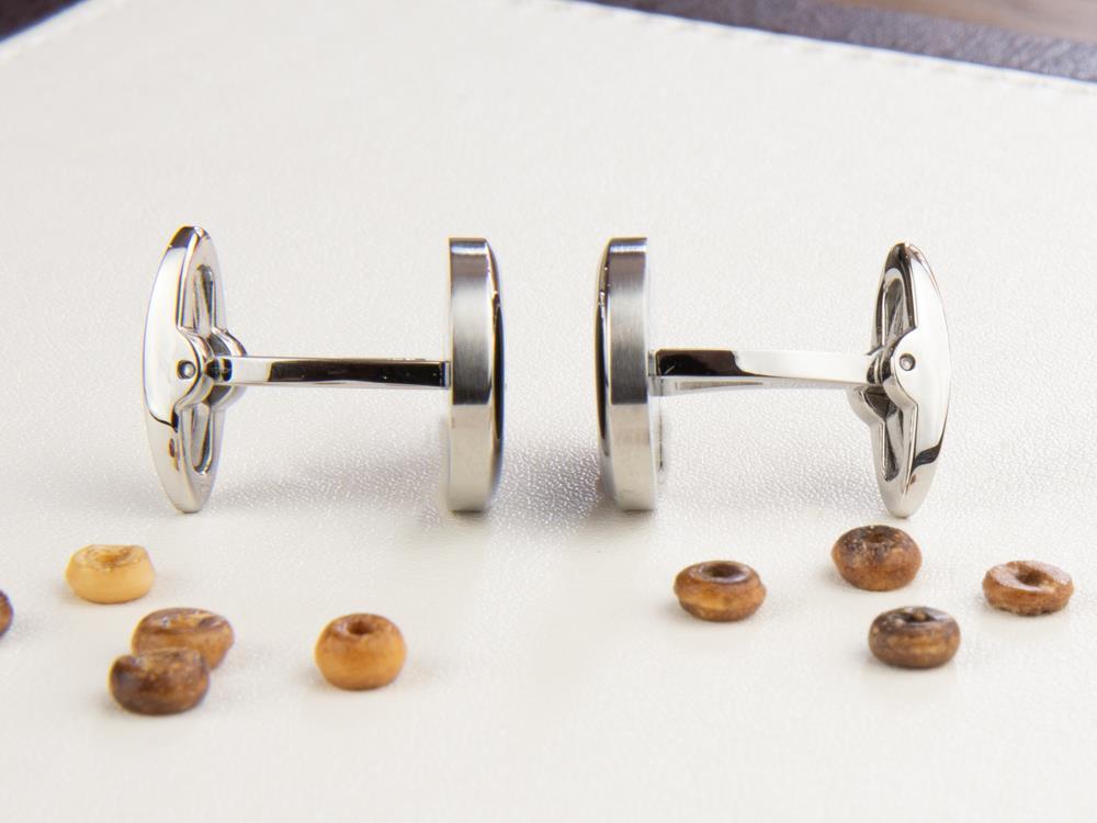 Montegrappa Classico Manschettenknöpfe, Edelstahl, IP Black, IDCCCLSB