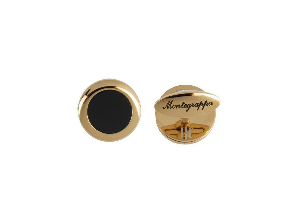 Montegrappa Classico Manschettenknöpfe, Edelstahl, IP Yellow Gold, IDCCCLYB