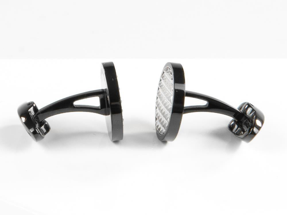 Montegrappa Clou Manschettenknöpfe, Edelstahl, IP Black, IDCPCLBS