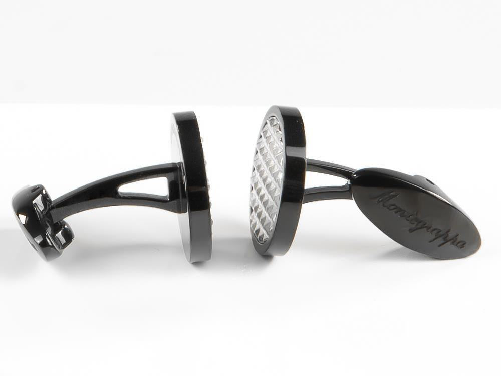 Montegrappa Clou Manschettenknöpfe, Edelstahl, IP Black, IDCPCLBS