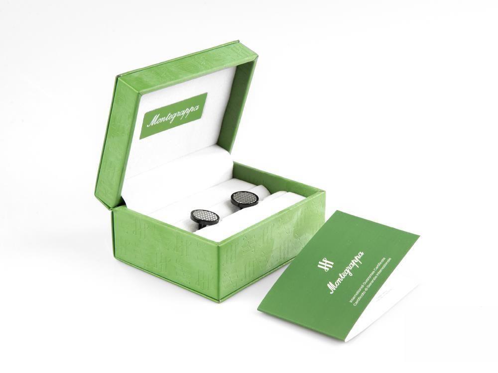 Montegrappa Clou Manschettenknöpfe, Edelstahl, IP Black, IDCPCLBS
